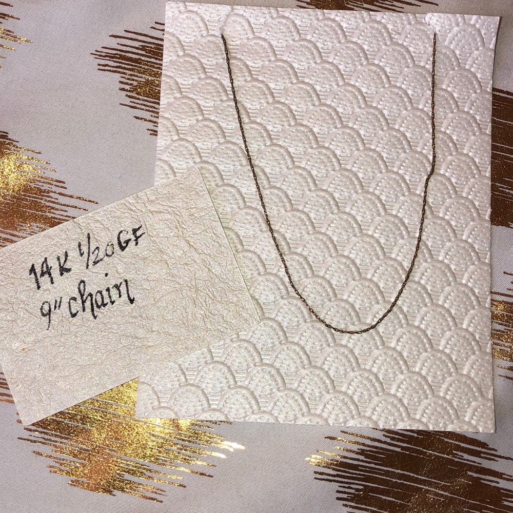 9” 14K GF gold necklace chain